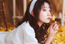 白裙美女清新文艺写真图片-美图岛