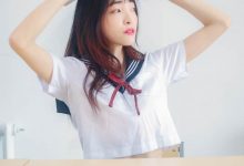 水手服美女白嫩诱人写真图片-美图岛