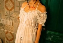 性感美女香肩美腿写真图片-美图岛