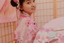 可爱粉嫩美女日系和服写真图片-美图岛