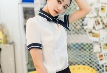 SIW斯文传媒 029 春夏空乘白衫蓝裙制服套装 - 嘉慧 [61P-195M]-美图岛