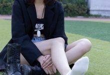 [BoBoSocks袜啵啵]NO.010 小甜豆-马丁靴、白色短棉袜、裸足[117P+1V／3.37GB]-美图岛