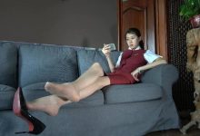 [K&M]丝足视频 No.268-Huiyingxin空姐制服肉丝高跟挑鞋 [1V-2.2G]-美图岛