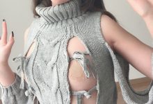 萌妹是青水 - 露背毛衣[14P-37MB]-美图岛