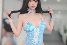 女主K  - 蓝色泳装女仆 [94-362MB]-美图岛