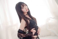 源纱希喵喵喵 - NO.003 黑色内衣 罩衫[17P]-美图岛