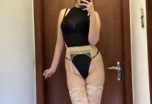 美邵女Baby - 白色嵌花肉丝+黑丁[26P+1V-99MB]-美图岛