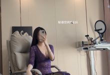 微密圈-唐十七[紫色透视高开叉连衣裙[1V-436MB]-美图岛