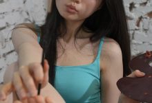 青柠映画 003 - 小小 画室 蓝吊带抹胸 [145P1V-2.30GB]-美图岛